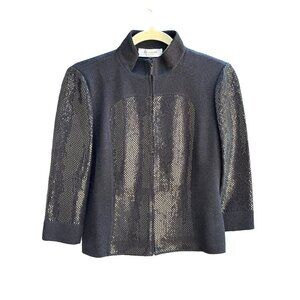 St. John Black Evening Palettes Jacket. Size 4 Fall 2016, Excellent condition